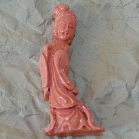 Natural Red Coral statue